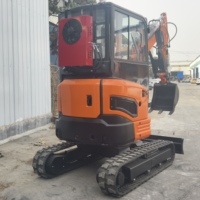 Excavator Crawler Fullwin 3 Ton 11.8kW Mini Digger 0.025m3 Bucket Alat Berat Konstruksi Pemindahan Tanah Kehutanan