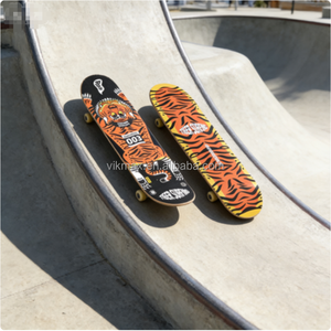 Skateboard complet professionnel en érable canadien 7 plis, double kick, technologie de moulage par gravité, ensemble de skateboard de haute qualité ABEC-7 - Product Image 2