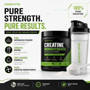 Greenpie Créatine Monohydrate <span class=keywords><strong>Poudre</strong></span> Soutient la Croissance Musculaire et la Force Pure Créatine Monohydrate - Product Image 3