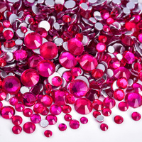 Fábrica de OLeeya, venta al por mayor, tamaño pequeño SS3/SS4/SS5, cristales brillantes, piedras traseras planas de cristal, diamantes de imitación sin fijación en caliente para leotardos