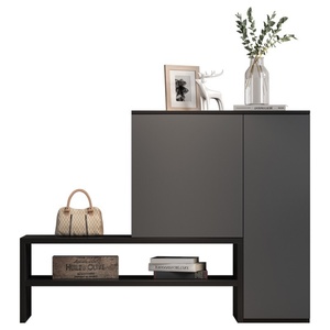 أثاث منزلي حديث مع 2 داور وخزانات خشبية MDF زجاجية لغرفة المعيشة - Product Image 2
