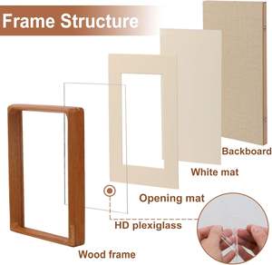 Effen Teakhout 3X4 Fotolijst Schattige Kleine <span class=keywords><strong>2X3</strong></span> Mat Voor Muur Tafelblad Display Familiefoto 'S En Bruiloft Decor Houten Fotolijst - Product Image 2