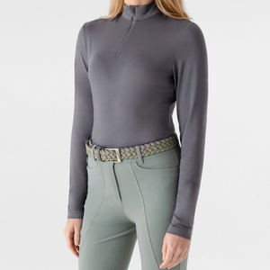 Camisa de equitación transpirable con logotipo personalizado en venta. Camisas ligeras de color sólido para montar a caballo. - Product Image 5