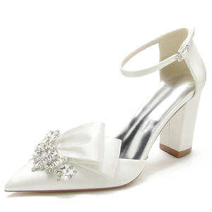 <span class=keywords><strong>Bride</strong></span> Haut Sexy Escarpins Mules Chunky Block High Women Heels pour le mariage - Product Image 1