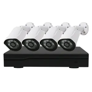 Sistema de segurança cctv 5.0mp 4 câmeras nvr poe kit, full hd, outdoor, bala, conjunto de 4ch, gravador de vídeo, à prova d' água