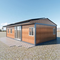 Maisons préfabriquées modernes en conteneurs, fabriquées en Chine, avec panneaux solaires, maisons préfabriquées portables à bas prix, 2 chambres