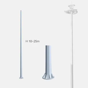 Tiang Lampu Jalan Segi Enam, 6M 8M 9M 10M Segi Enam Dodecagonal untuk Jalan Raya Crossroad Park Square