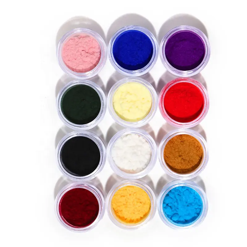 12 colori velluto polvere 10g decorazioni fai da te per Nail Art pelose floccate velluto Glitter polvere