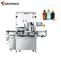 Machine de remplissage et de bouchage monobloc pour petites bouteilles en verre, alimentation automatique des bouchons par bol vibrant pour liquides en gouttes