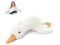 Grande Peluche Oie Blanche, Coussin et Jouet, Cadeau d'Anniversaire Unisexe pour le Lit, Rembourrage Coton PP, Velours, 31-50cm, Pour Enfants de 8 à 13 Ans