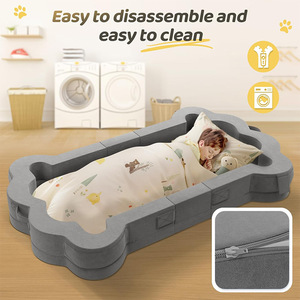 Toddler Travel Bed 2 In 1 Foldable Portable <b>Childrens</b> Bed <b>Sofa</b> <b>Chair</b> With Storage And Handle For Kids Playtime - Product Image 5