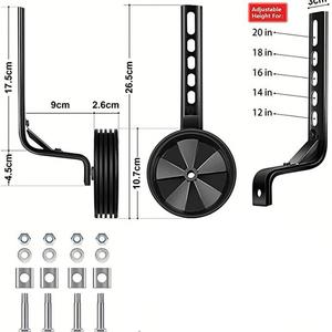 Tornillos para ruedas de entrenamiento de bicicleta, tuercas metálicas antideslizantes, arandelas, accesorios de soporte para bicicleta de niños de 2 a 4 años - Product Image 4