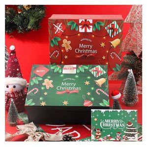 Promotion Custom Size Logo Paper Cardboard Exquisite Folding Box Gift Boxes Christmas Decoration Foldable Gift Packaging Box - Product Image 1