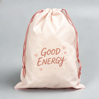 Pochette pliable à cordon en non-tissé laminé résistant à l'eau, motif dessin animé, taille personnalisée, recyclable, pour emballage de bouteilles cosmétiques et cadeaux