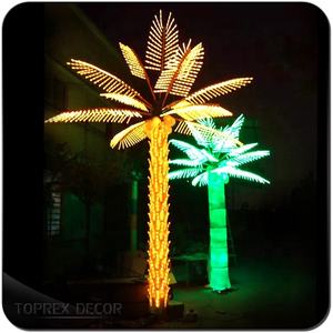 Décoration de festival Shenzhen Toprex, <span class=keywords><strong>palmier</strong></span> artificiel éclairé de 3 m de hauteur, structure en fer, style moderne et luxueux, imperméable et résistant aux UV - Product Image 2