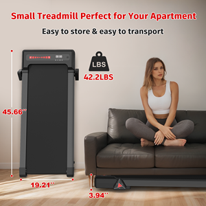 SHULI 2025, gran oferta, cinta de correr portátil compacta 2 en 1, cinta de correr eléctrica plegable para caminar, cintas de correr para uso doméstico - Product Image 4