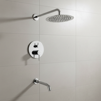 Système de douche à haute pression, lot de salle de bain, pomme de douche de pluie, cub thermostatique mural, vente en gros