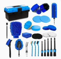 Ensemble de brosses anti-poussière pour voiture de qualité supérieure, brosse en microfibre douce, nettoyage des aérations de voiture, porte-gobelets, accessoires multifonctionnels pour le lavage de voiture
