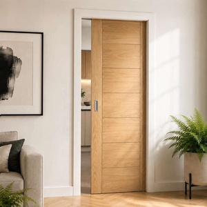 <span class=keywords><strong>Porte</strong></span> <span class=keywords><strong>coulissante</strong></span> intérieure à encastrer, à panneau plat, multicolore, pré-montée, avec quincaillerie à fermeture douce et poignée encastrée - Product Image 2