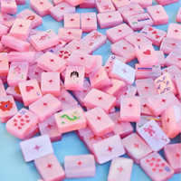 Jeu de Mahjong Moderne Pliable et Portable de Luxe Personnalisé et Coloré à Quatre Niveaux, 160 Tuiles de Mahjong Américain en Acrylique pour 4 Joueurs