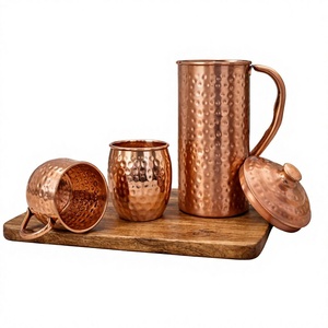 Taza Moscow Mule FAIZA CRAFT de 500ml, Diseño Clásico, Ecológica, con Tapa de Cobre y Asa de Paja, OEM/ODM, Vaso para Bebidas, Gran Venta - Product Image 1