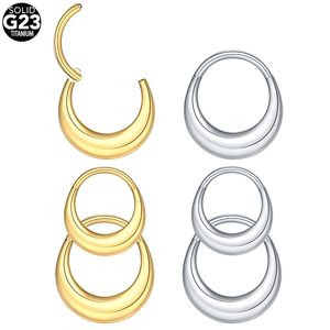 <span class=keywords><strong>Piercing</strong></span> de <span class=keywords><strong>Titanio</strong></span> <span class=keywords><strong>G23</strong></span> 16G <span class=keywords><strong>para</strong></span> Septum y Nariz, Anillo Segmentado en Forma de Media Luna, Pendientes de Cartílago, Aro, Lágrima, Rook, Hélice - Product Image 1