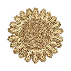 Vente chaude au Vietnam Tapis et coussinets Conception bohème Écologique Seagrass Artisanat Dessous de verre et napperon Service de table en verre - Product Image 1