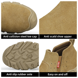 Bottes de sécurité montantes pour le soudage, avec embout en acier, résistantes à la chaleur et anti-éclaboussures, pour la réparation de machines lourdes en chantier naval - Product Image 2