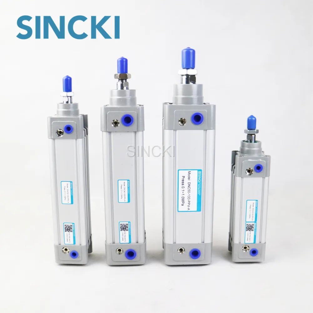 SINKI DNC 80mmボアISO15552標準空気圧シリンダーディストリビューター