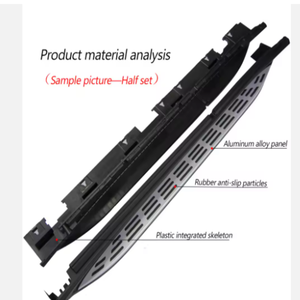 Marchepieds de voiture de style sport résistant aux chocs pour Mercedes-Benz GLE W167 2020-2024, marchepieds en aluminium avec protection - Product Image 2