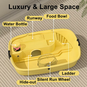 Evcil Hayvanlar İçin Güvenli Lüks Akrilik Villa, Suriye Hamsteri İçin Ekstra Büyük Şeffaf Kafes, Sertifikalı Toksik Olmayan Malzemeyle Üretilmiştir - Product Image 3