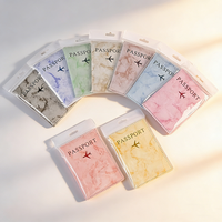 Harga Pabrik FanRong Sampul Paspor Marmer Pastel Modern Dompet Perjalanan Kulit PU Lembut Buatan Tangan Portabel Sutra Promosi