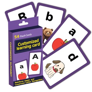 Senfutong Carte da Gioco Personalizzate con 26 Lettere dell'Alfabeto Inglese e Animali Cartoon per l'Apprendimento dei Bambini, Carte Educative Precoci - Product Image 5