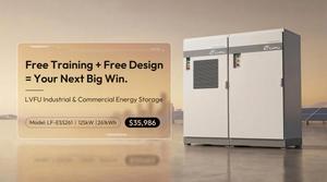 Batería LVFU Lifepo4 para almacenamiento de energía solar industrial, refrigeración líquida, 261KWH, 125KW, gabinete de carga de baterías de litio - Product Image 4