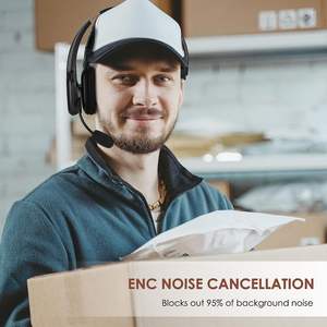 Casque de centre d'appels avec micro casque antibruit pour services de conseil téléphonique, assurances, hôpitaux - Product Image 6