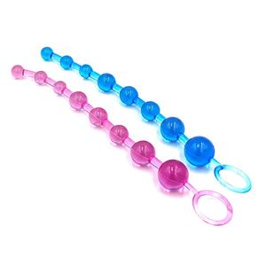 Tapón de cuentas anales súper largas Vendedor superior Tapón de goma colorido Perla de cristal Cuentas anales largas para hombres Juguetes sexuales femeninos - Product Image 5