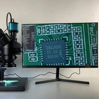 Microscope stéréo trinoculaire à double tige 35X-90X avec caméra numérique USB 48MP 4K pour réparation de téléphones portables et de cartes PCB