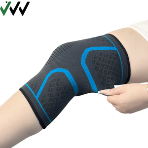 Fábrica Customized Black <span class=keywords><strong>Knee</strong></span> Sleeves Elastic Respirável <span class=keywords><strong>Knee</strong></span> Support <span class=keywords><strong>Brace</strong></span> Proteção Profissional para Correr Fitness - Product Image 5