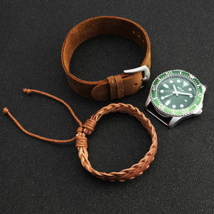 <span class=keywords><strong>Orologi</strong></span> da polso con cinturino in vera pelle <span class=keywords><strong>di</strong></span> lusso <span class=keywords><strong>orologi</strong></span> da uomo con accessori per gioielli <span class=keywords><strong>maschili</strong></span> verdi luminosi - Product Image 3