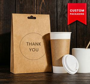 Bolsa de Papel Kraft Personalizada con Asas Troqueladas, Impresión Offset, Embalaje de Alimentos Reciclable, Estilo Clásico - Product Image 1