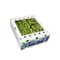 Boîtes d'emballage pour légumes frais, boîtes en plastique ondulé PP, boîte à okra, boîtes d'expédition blanches à vendre