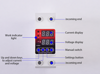 Relais de protection contre les surtensions et les sous-tensions 63A monophasé réglable 220V 230V rail DIN
