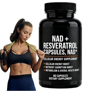 Capsules NAD OEM 60 unités Adultes Vegan Naturel Biologique Boost d'énergie Absorption des nutriments Métabolisme Complément alimentaire - Product Image 1