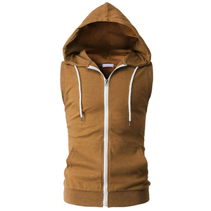 Sweat-shirt sans manches de haute qualité, personnalisable avec un logo OEM, best-seller, anti-froissement, en polaire, grande taille, uni, teinture unie, automne - Product Image 2