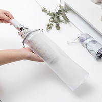 Sac de rangement transparent en plastique pour parapluie, housse de protection réutilisable et portable pour parapluie pliant avec cordon de serrage, organisateur domestique