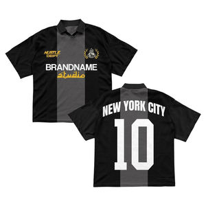 コンセプト高品質昇華クラシックアメリカンメッシュストリートウェアストライプクロップドポロレトロジャージー - Product Image 4