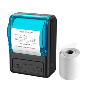 Mini Impresora Térmica de Recibos de 58 mm, Impresora Portátil Recargable por USB, Impresora de Fotos en Blanco y Negro - Product Image 1