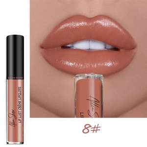 Lipstik Cair seksi 12 warna Lip Gloss Vegan jelas riasan dasar Creamyl tahan lama telanjang tahan air - Product Image 5
