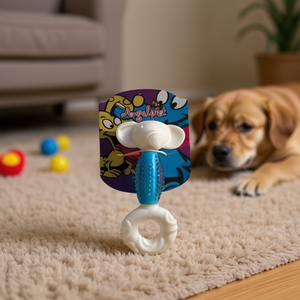 Giocattolo masticabile a forma di testa di elefante per animali domestici, in plastica con gomma al centro - Product Image 2