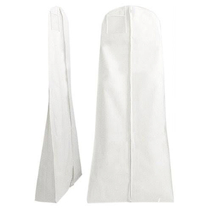 Couverture anti-poussière pour vêtements de mariage pour dames, sac de robe de traîne épais double face blanc non tissé - Product Image 3